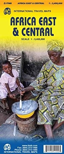 1. AFRICA EAST AND CENTRAL TRAVEL REFERENCE MAP By Itmb Publishing Ltd BRAND NEW