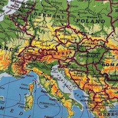 17″ x 22″ Rand McNally Markable Map of Europe and Outline Two-Sided Pre-owned