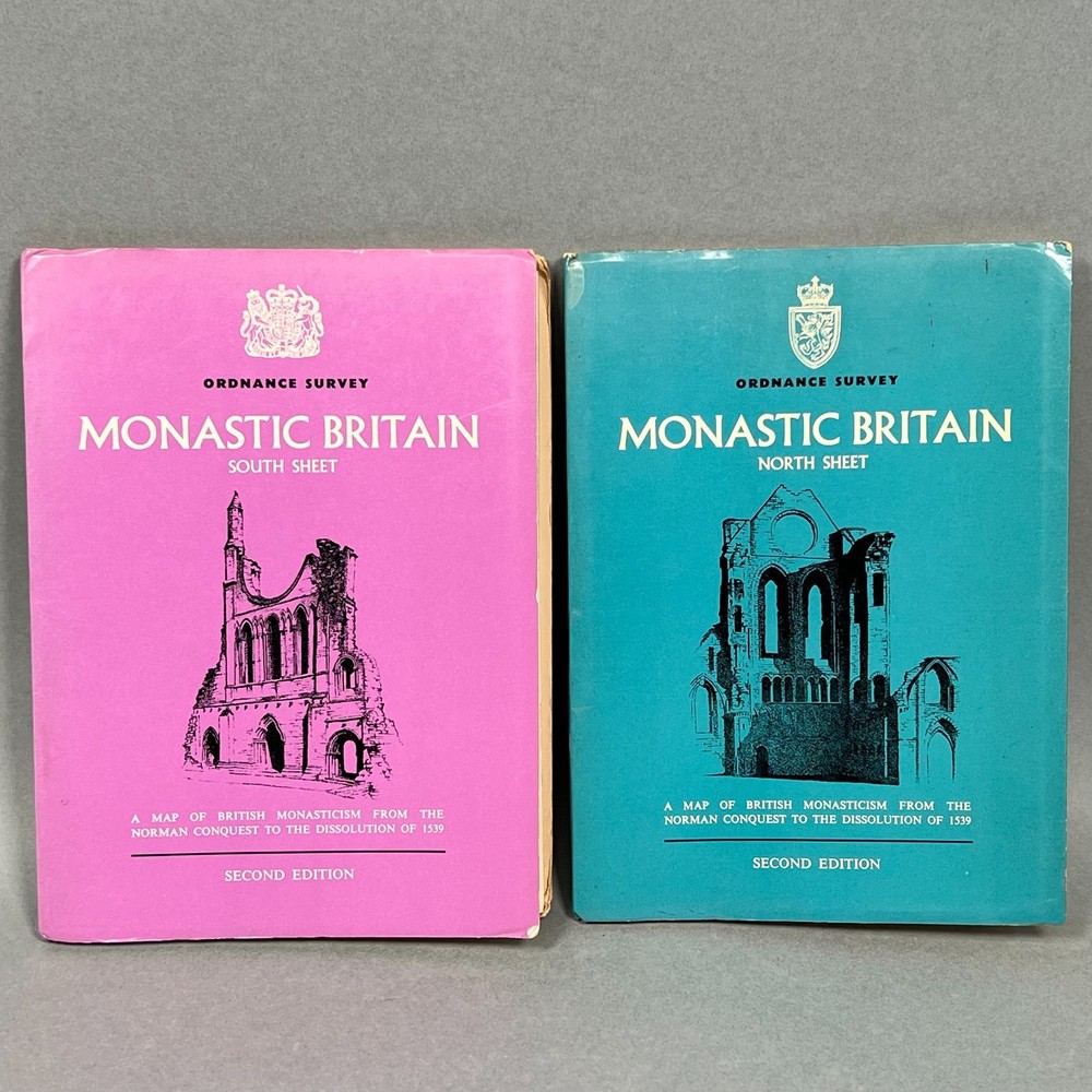 VTG 1954 Ordnance Survey Set 2 Monastic Britain Maps 10mi/in British Monasticism