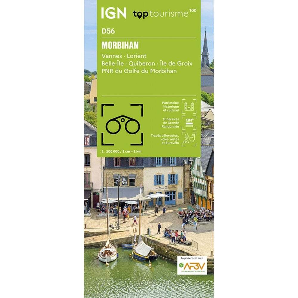 France 1:100k TOP 100 / Department map D56 Morbihan