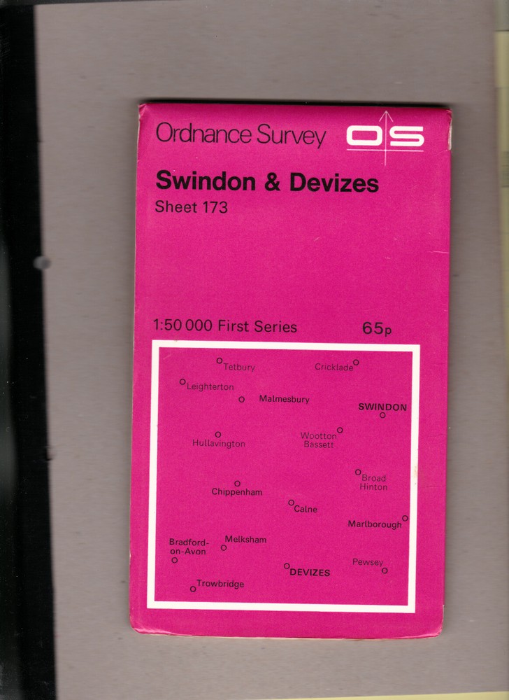 Vintage Landranger Swindon and Devizes 173 1974
