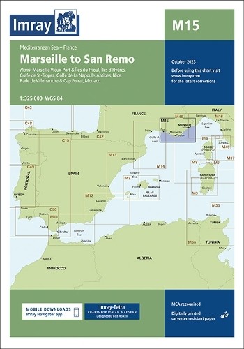 Imray M Series M15 Marseille to San Remo (Map) M Series