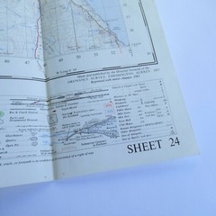 Vintage OS Map Sheet 24 North Skye One Inch 1957 (Mapping 1950s 1960s)