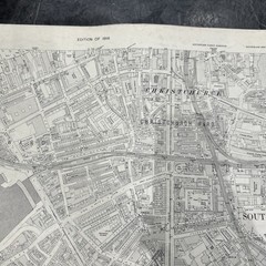 Ordinance Survey 25 Inch To The Mile Large Scale Map 1935 Southwark. London