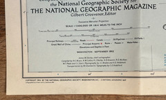 Far East National Geographic paper map, 1952 vintage
