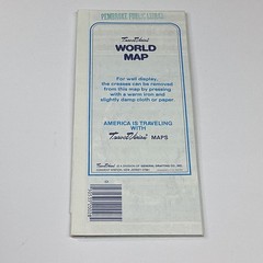 TravelVision World Map Laminated Folded Map