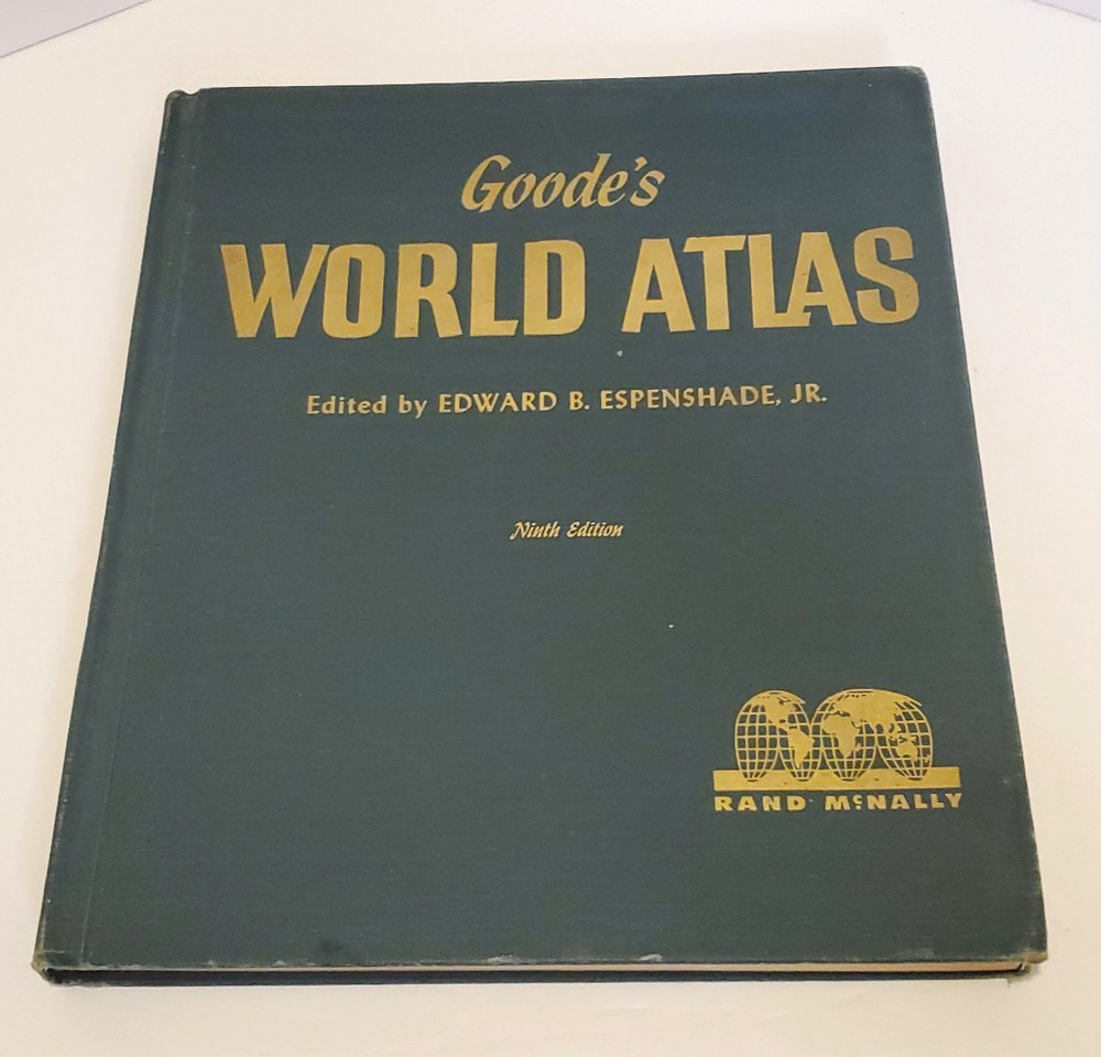 Vintage Goode’s World Atlas Rand McNally 9th Edition Hardcover Published in 1953