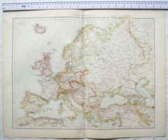 1895 The Times Plate 13 & 14 Europe General map