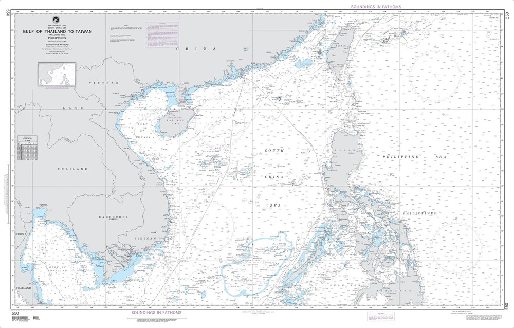 Gulf of Thailand to Taiwan including the Philippines (OMEGA) | NGA 550