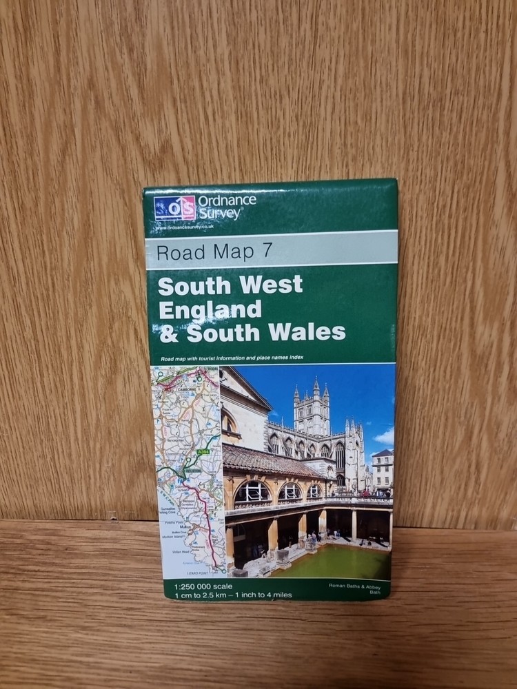 South West England and South Wales Ordnance Survey Sheet Road map, (7a)