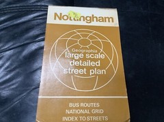 Geographia Large Scale Street Map 🗺️ & Street Index – Nottingham c1980