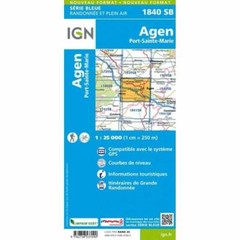 France 1:25K map 1840SB – Agen / Port-Sainte-Marie map