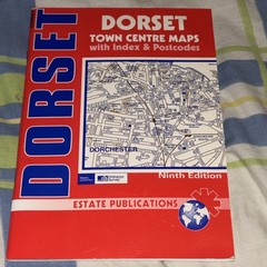 dorset town city map With index and postcodes book ninth addition 9th