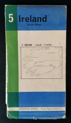 Ordnance Survey Ireland Sheet 5: South West. 3rd Edition, 1966. Scale: 1:250,000