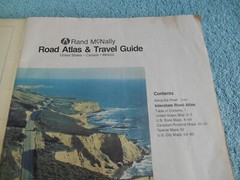VINTAGE Rand Mcnally 1983 Midsize Road Atlas & TRAVEL GUIDE Paperback 87 PAGES.