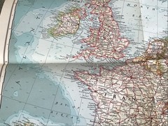 LARGE 1957 NATIONAL GEOGRAPHIC SOCIETY, EUROPE FOLDED MAP