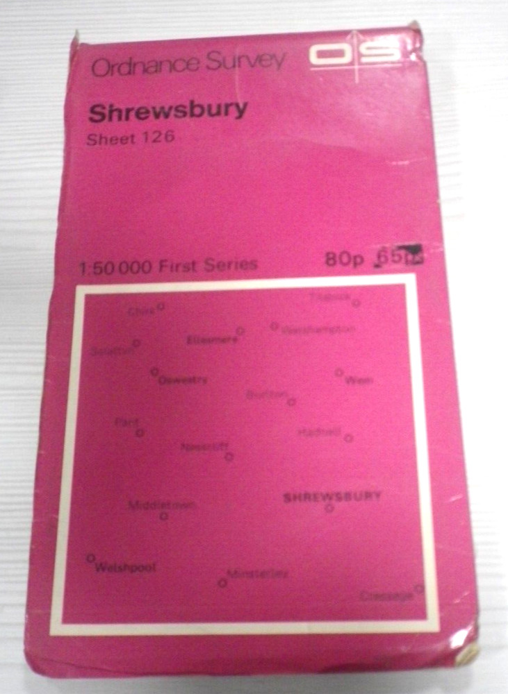 Landranger Series Ordnance Survey Map 1:50,000 Sheet 126 Shrewsbury