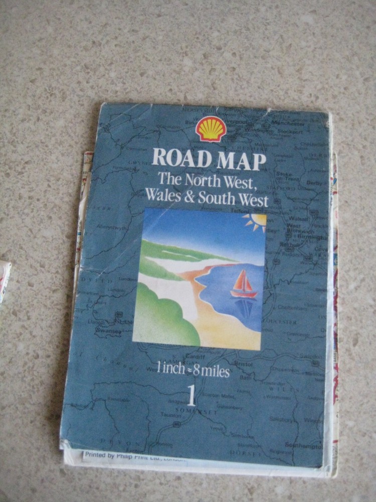 ROAD MAP WALES, The North West & South West 1991 Shell Map