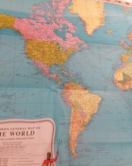 Vintage Stanford’s General Map of The World 1984