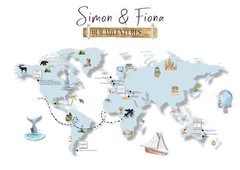 Couple travel map