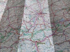 Vintage Shell European Alpes Road Tourist Map Large Fold Out