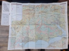 NEW FOREST Ordnance Survey 1″ Tourist Map 1966 Paper Excellent