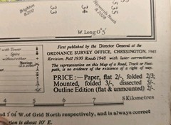 LONDON South west Ordnance Survey Sixth Series One inch 1948 Sheet 170