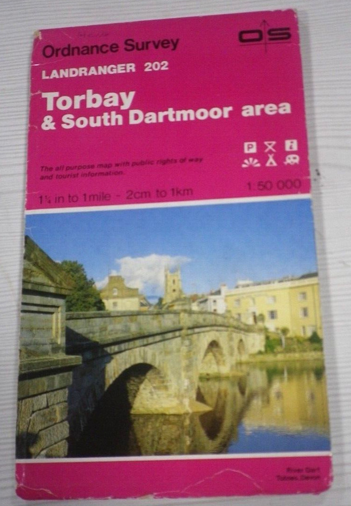 Landranger 202 Ordnance Survey Map 1:50000 Torbay & South Dartmoor Area