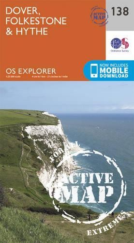 Dover, Folkstone and Hythe (Map) OS Explorer Active Map