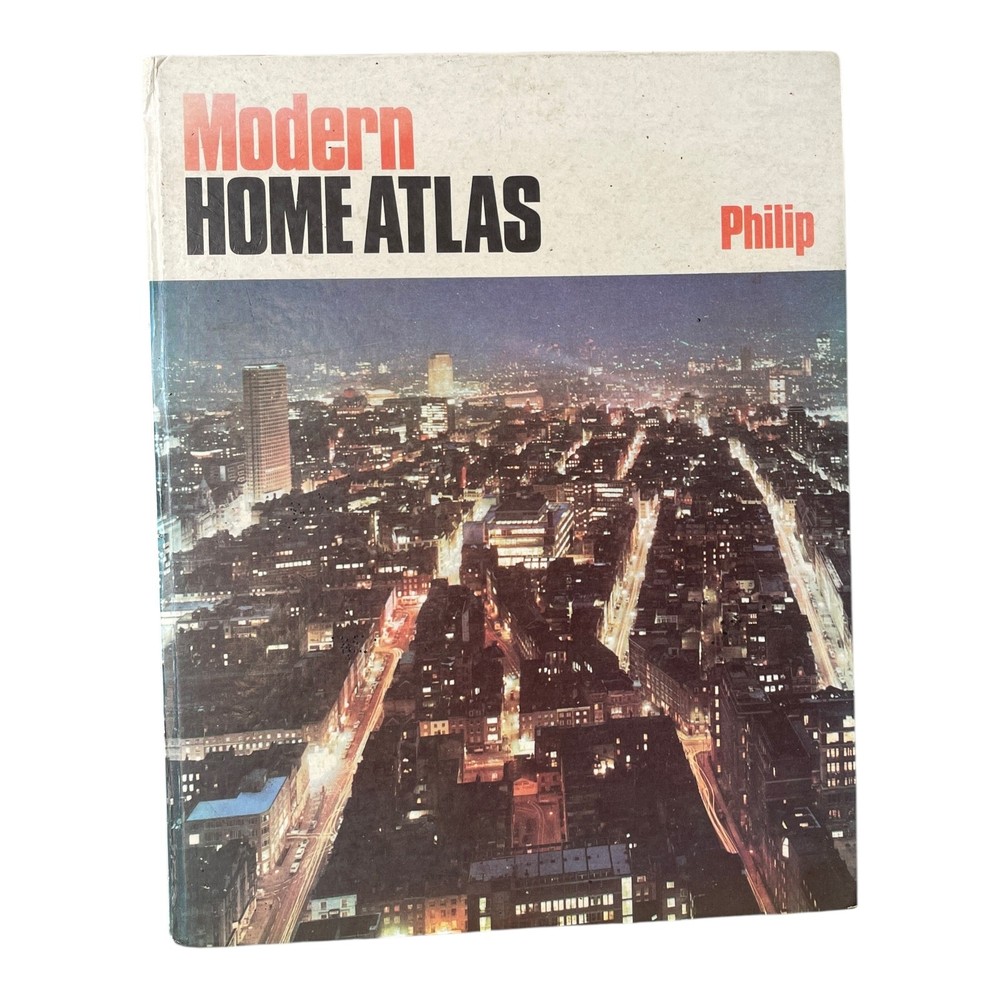 Philip’s Modern Home Atlas 1973 – Vintage George Philip & Son Cartography Refere