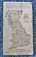 Bartholomews 20 Cambridge Revised “Half Inch” Contoured Maps Paper 1950’s