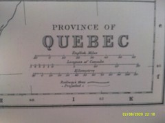 Antique Map. PROVINCE of QUEBEC. c1900. VG