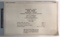 1962 U.S Army Corps Ohio River Navigation Charts Powhatan Point OH Foster KY