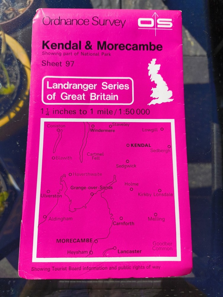 Vintage OS Landranger Map 97 Kendall & Morecambe 1982