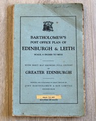 1940-41 Bartholomew’s Post Office Plan of EDINBURGH & LEITH Scotland Scottish