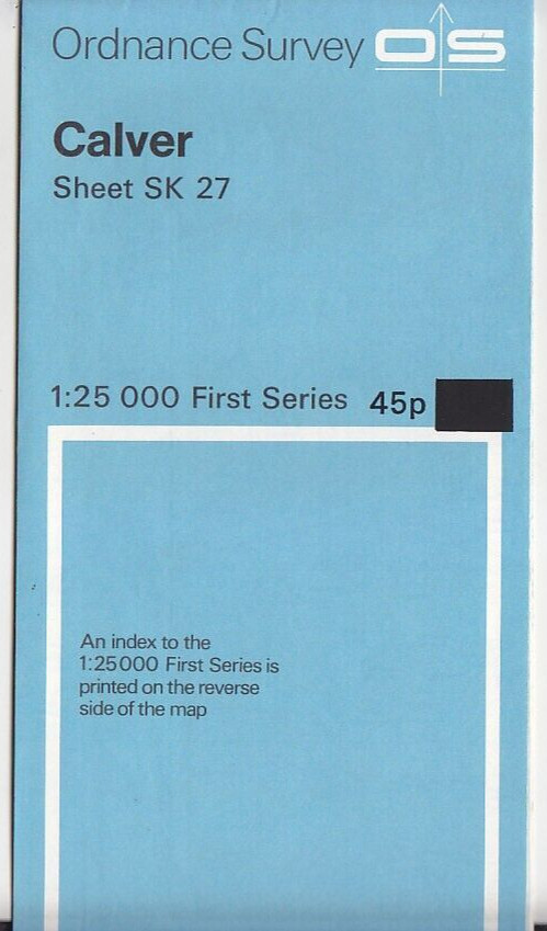 Ordnance Survey (OS) 1:25,000 First Series Map Sheet SK 27 Calver