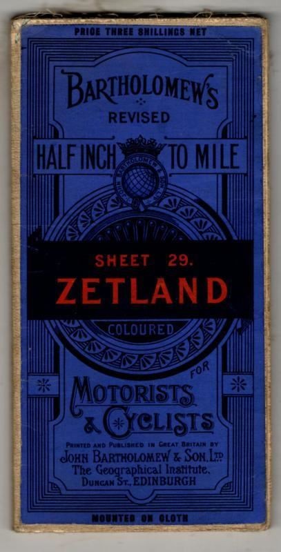 Revised Half-Inch Cyclists & Motorists Map. Sheet 29 Zetland : Bartholomew’s