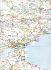 PERTH & DUNDEE – “super detailed motorists map” (vintage)