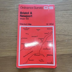 Vintage Ordnance Survey One Inch Bristol & Newport 1967 Map 155