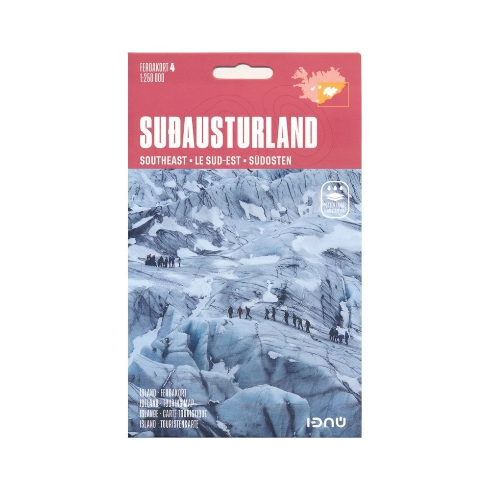 Iceland Touring Map 4 – Southeast – driving, tourist information, multi-language