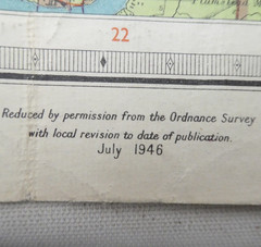 Bartholomew Half Inch Sheet Map on Linen No.15 Herts & Bucks 1946