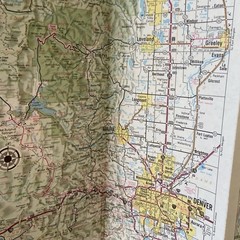 Colorado Road Map. A Gousha Travel Publication. Vintage 1990. Pre Owned.