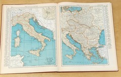 1937 Colliers World Atlas and Gazetteer Hardcover Pre World War II Maps Vintage