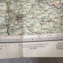 Cambridge Map Bartholomew’s revised half-inch contoured map