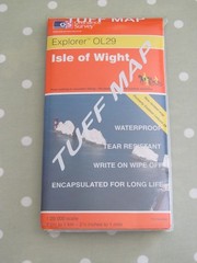OS EXPLORER TUFF MAP OL29 ISLE OF WIGHT ORDNANCE SURVEY LAMINATED ( ACTIVE )