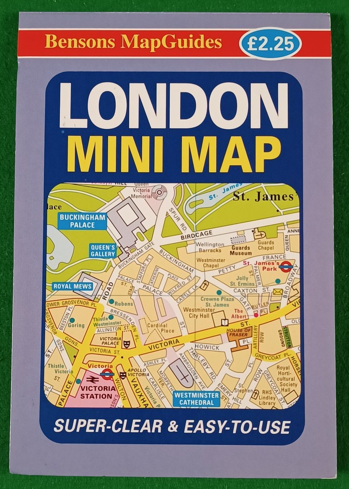 London Mini Map – Bensons Map Guides – Folding Map 2006 – Full Colour