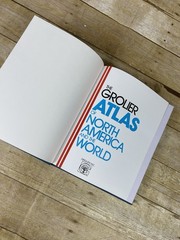 VTG The Grolier Atlas Of North America And The World 1986 Willett Hardcover