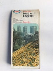 Vintage Sheet Map – Esso Northern England – Map No 5 – Road Map – 1971