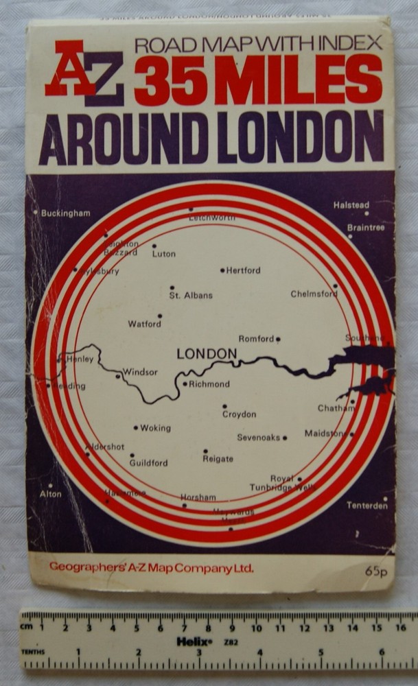 A to Z road map with index 35 Miles Around London, edition 1