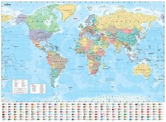 Collins World Wall Laminated Map by Collins: New Audiobook